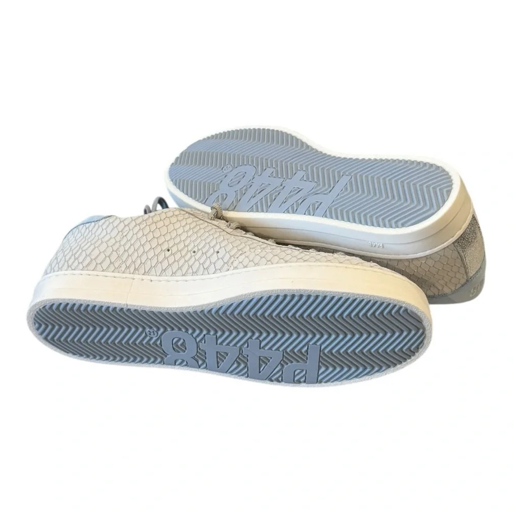 P448 John Margot Embossed Leather Sneakers Sky Size 41 / 11 NEW